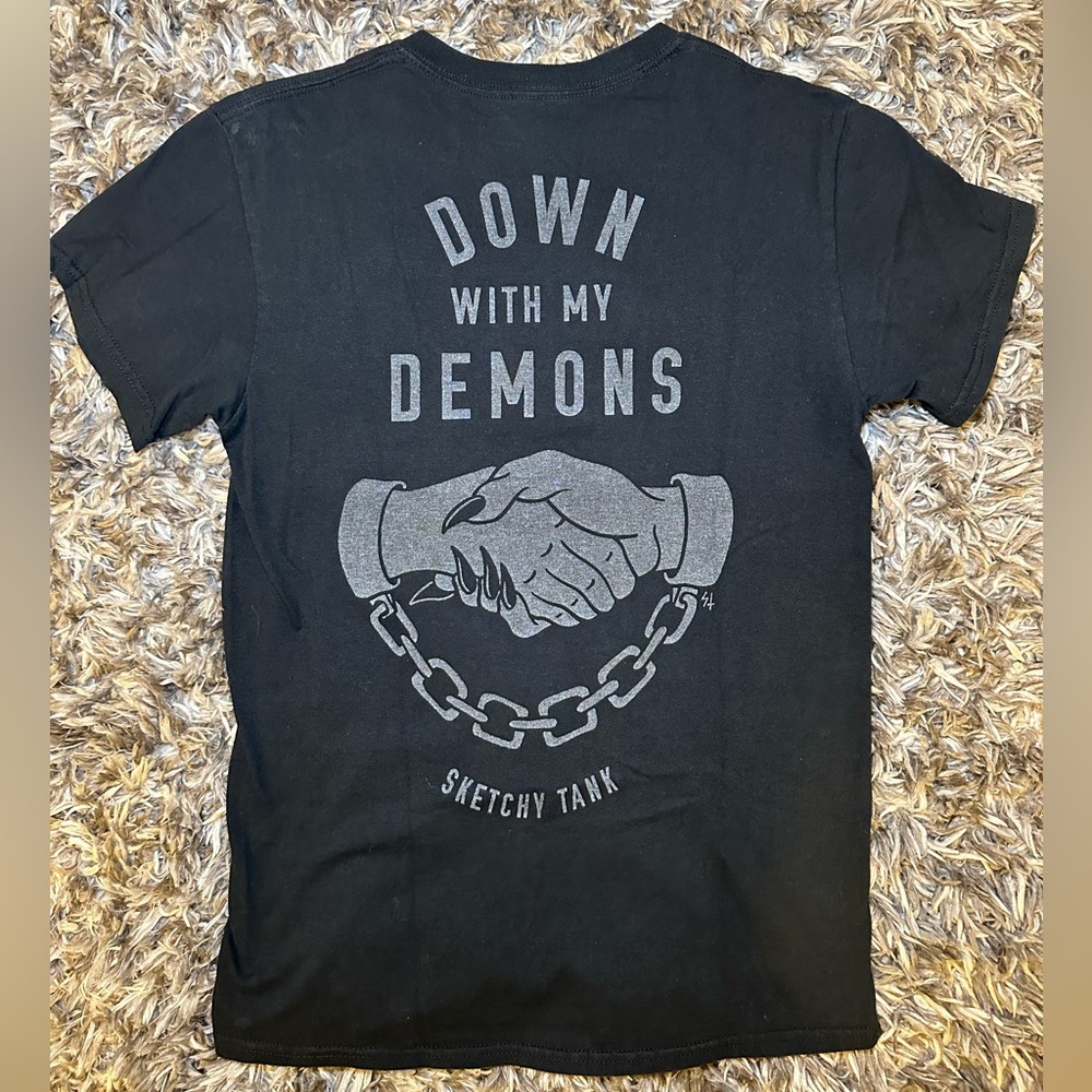 Lurking Class Sketchy Tank Reflective Down With My Demons Handcuff Chain⛓️‍💥 🤝🏻